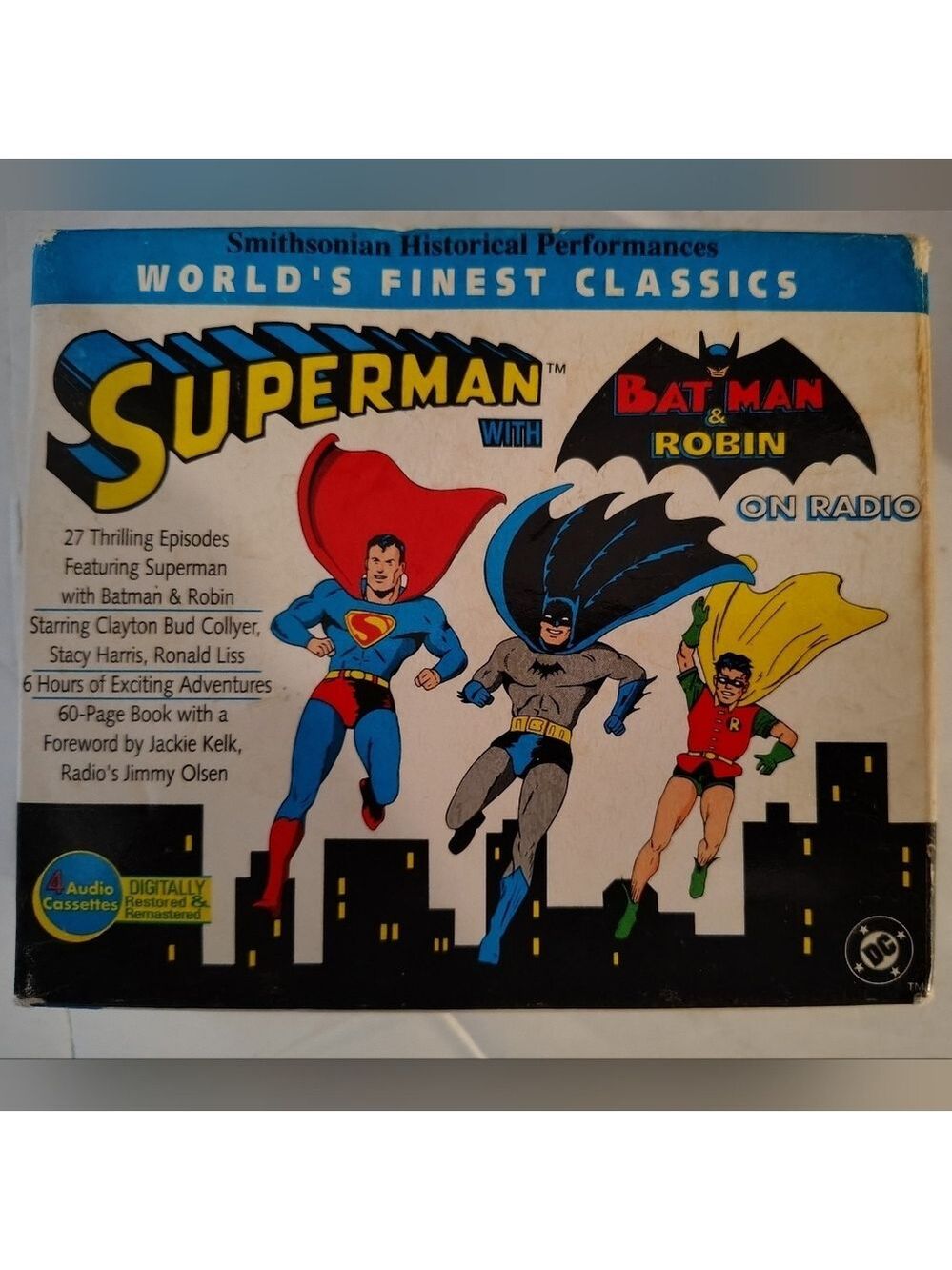 Worlds Finest Classics Superman Batman & Robin On Radio 4 Cassettes With Book